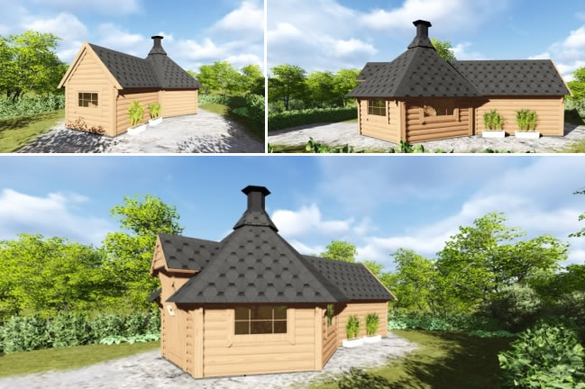 Kota grill avec extension sauna