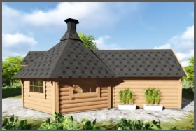 Kota Grill avec extension sauna